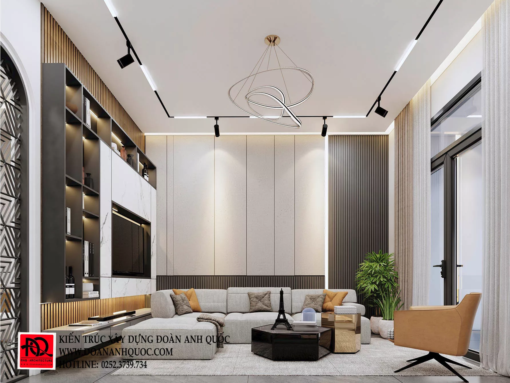 Thiết kế nội thất nhà phố 3 tầng hiện đại, sang trọng tại Phan Thiết